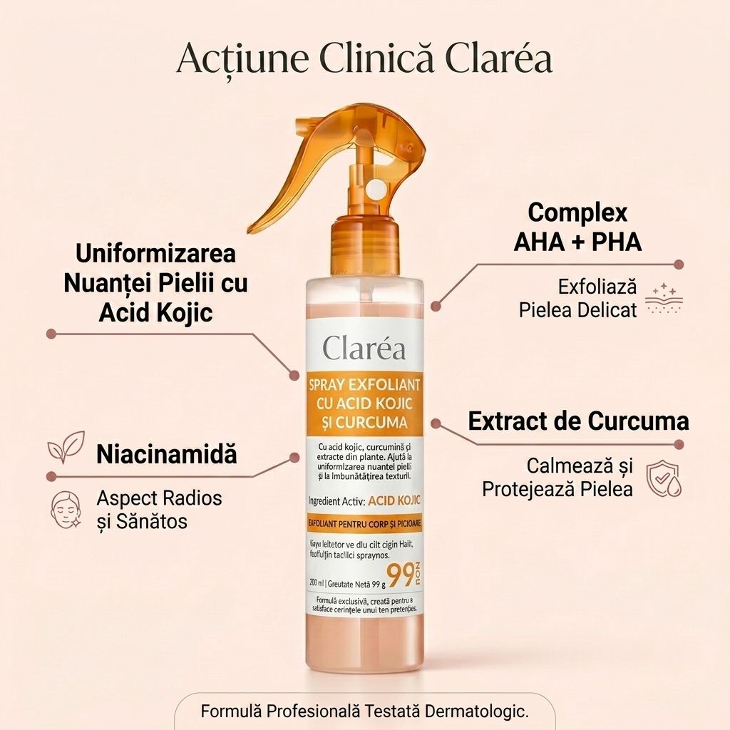 Spray exfoliant pentru corp Claréa