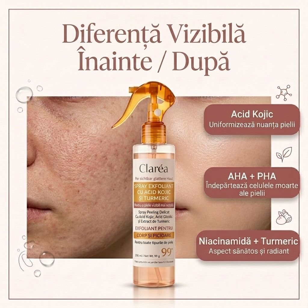 Spray exfoliant pentru corp Claréa